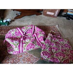 2 piece Vera Bradley weekender duffle bag plus shoulder bag Julep Tulip